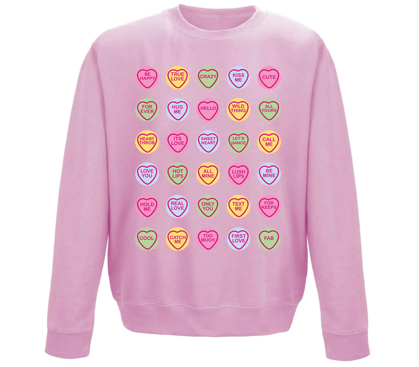 Cute Love Hearts Sweets Childrens Sweatshirt