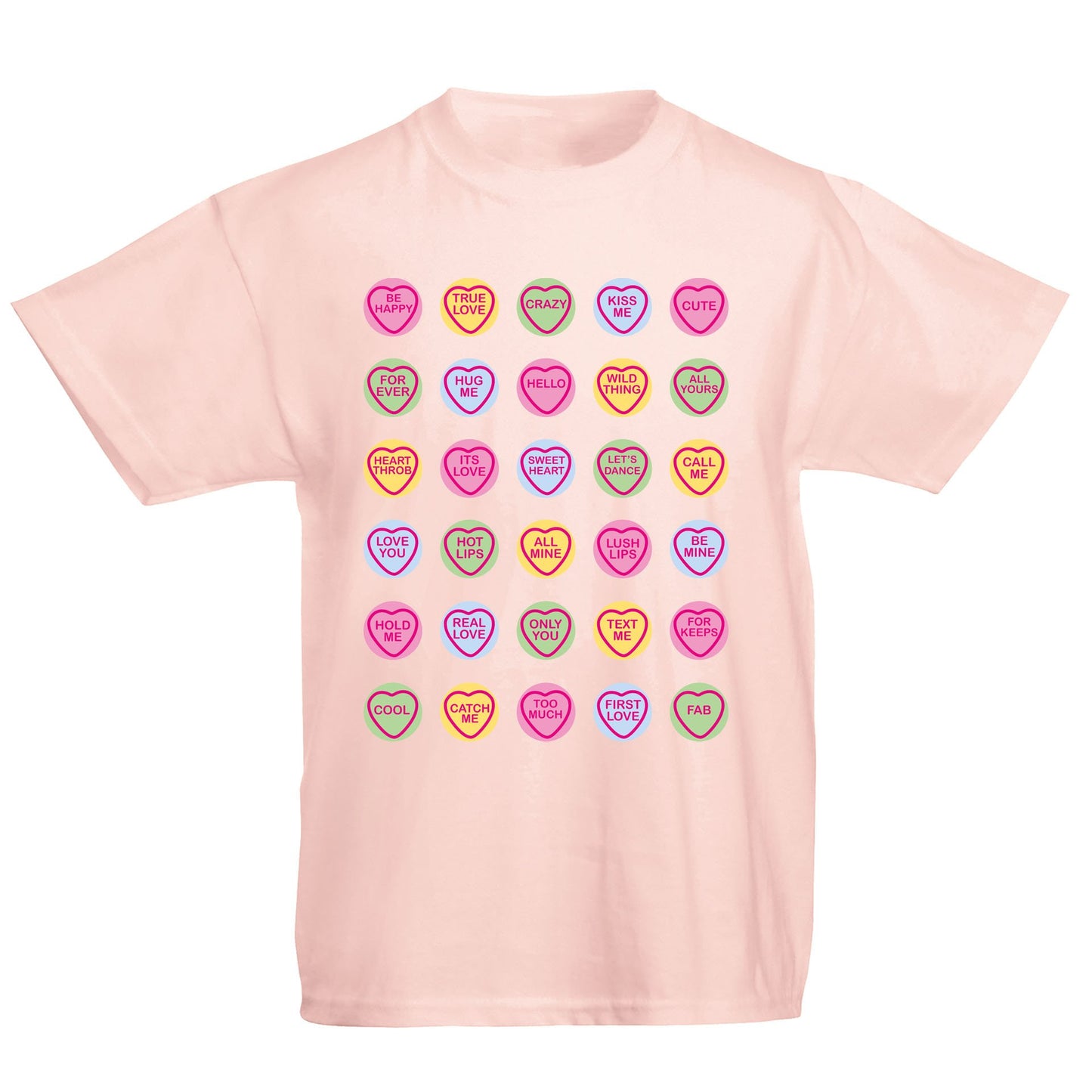 Cute Love Hearts Sweets Kids T-shirt