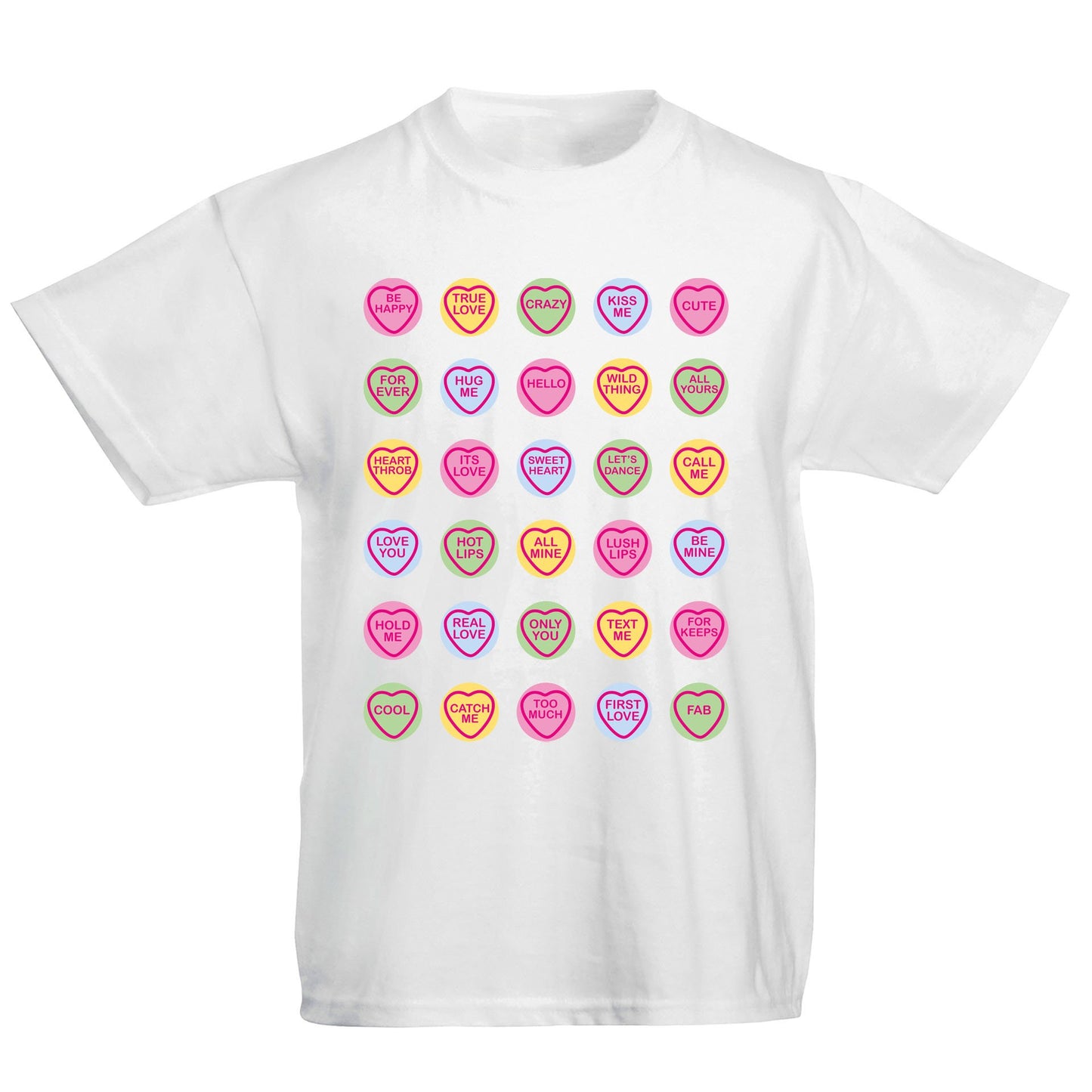 Cute Love Hearts Sweets Kids T-shirt