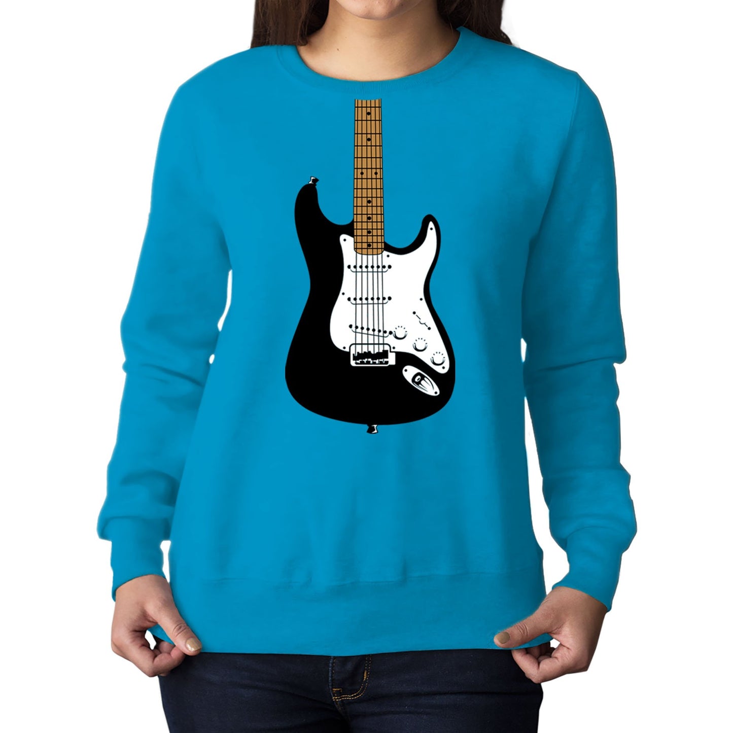 Electric Guitar Womens Sweatshirt