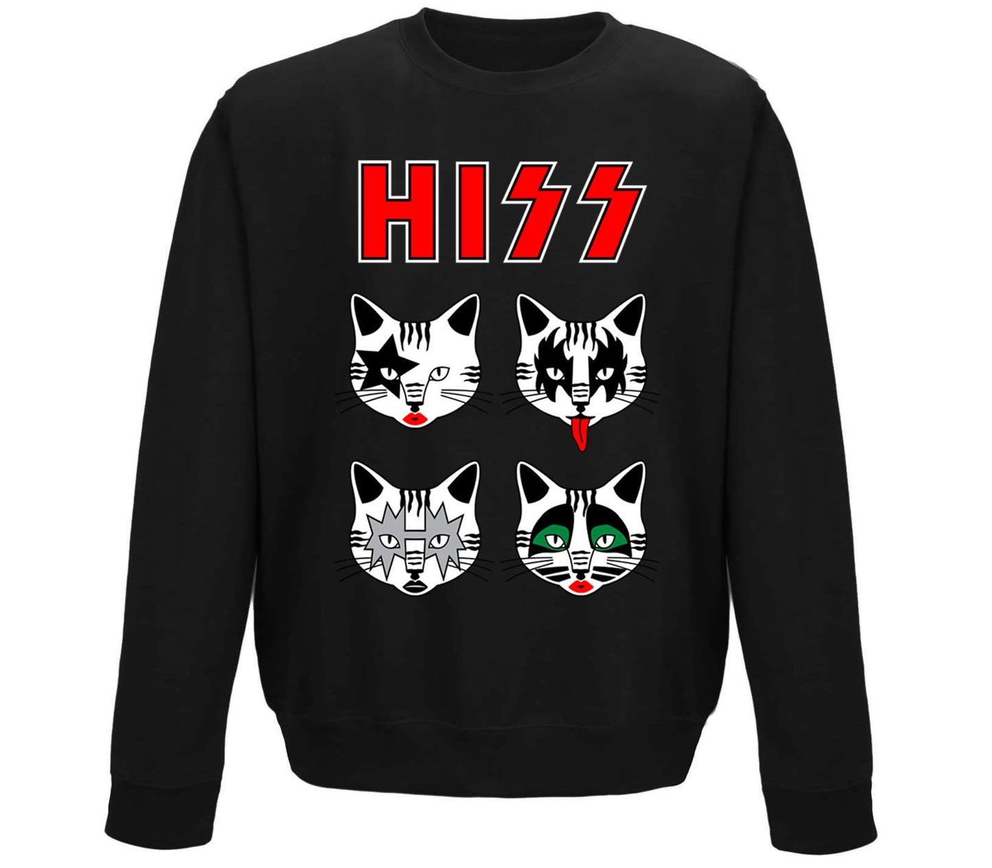 Hiss Cats Kiss Parody Childrens Sweatshirt