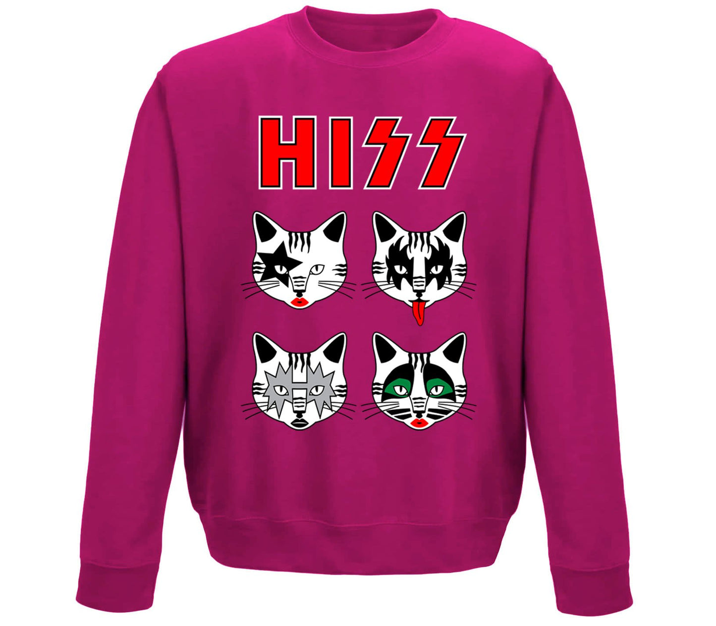 Hiss Cats Kiss Parody Childrens Sweatshirt