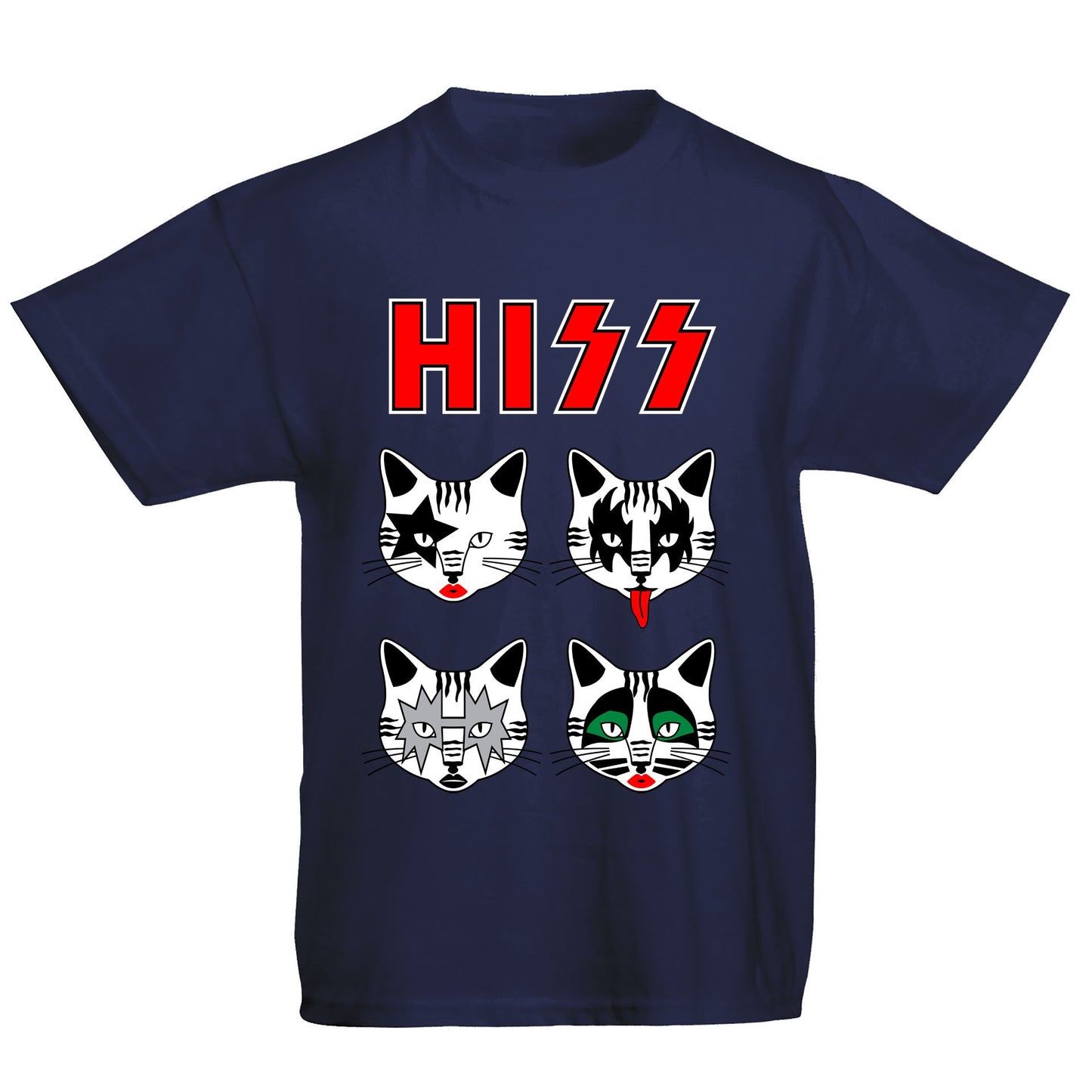 Hiss Cats Kiss Parody Kids T-shirt