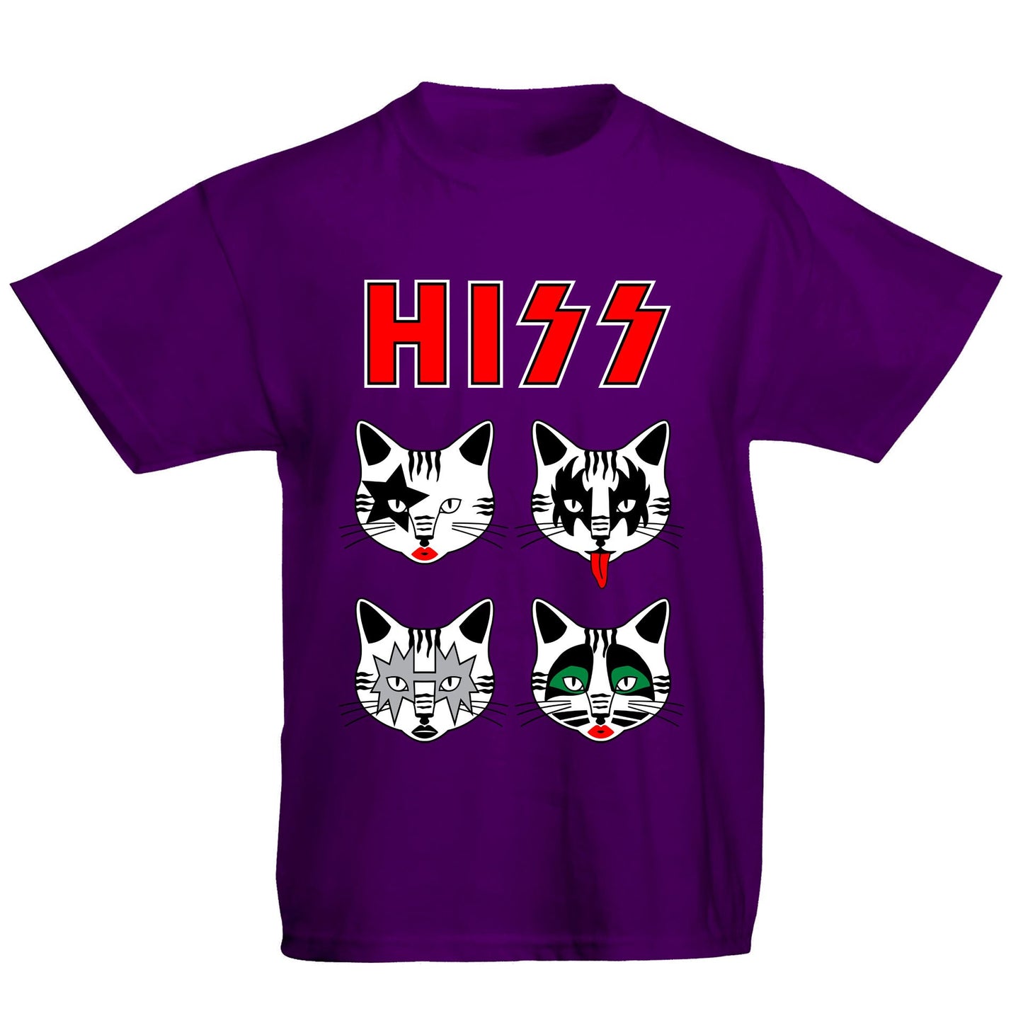 Hiss Cats Kiss Parody Kids T-shirt