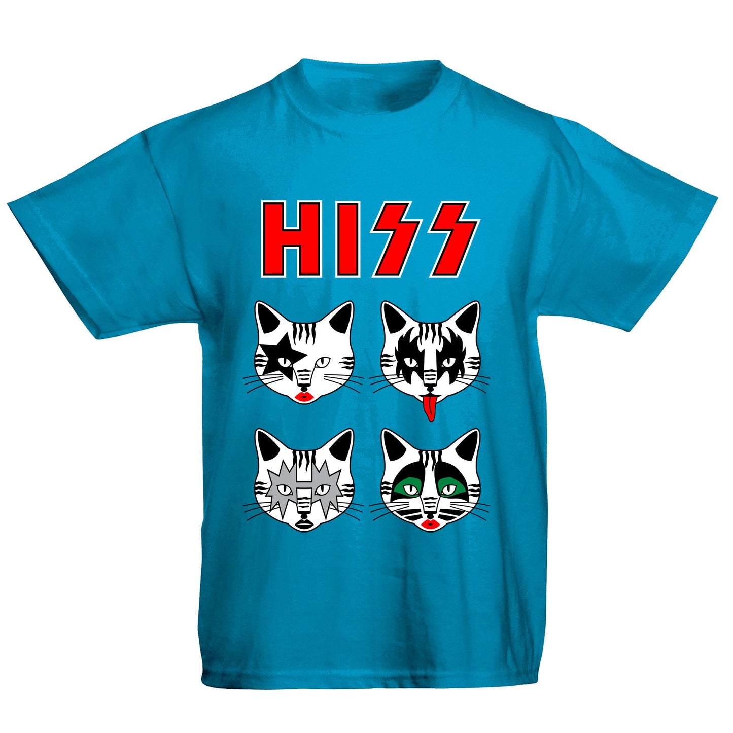 Hiss Cats Kiss Parody Kids T-shirt