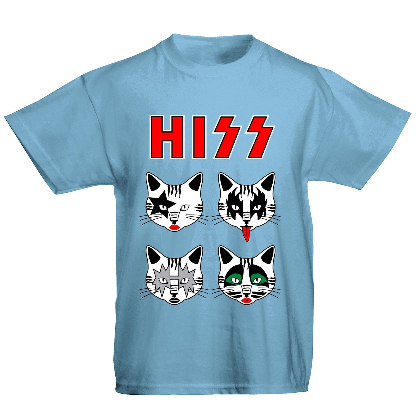 Hiss Cats Kiss Parody Kids T-shirt