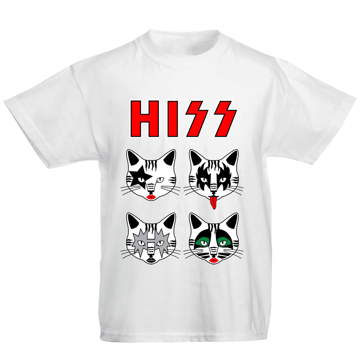 Hiss Cats Kiss Parody Kids T-shirt