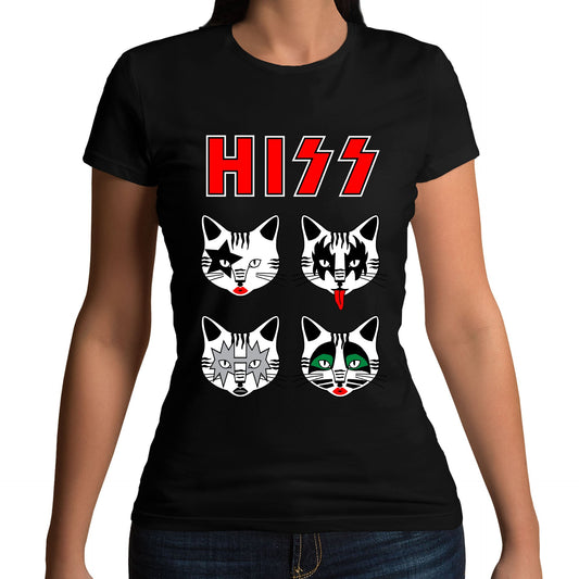 Hiss Cats Kiss Parody Womens T-shirt