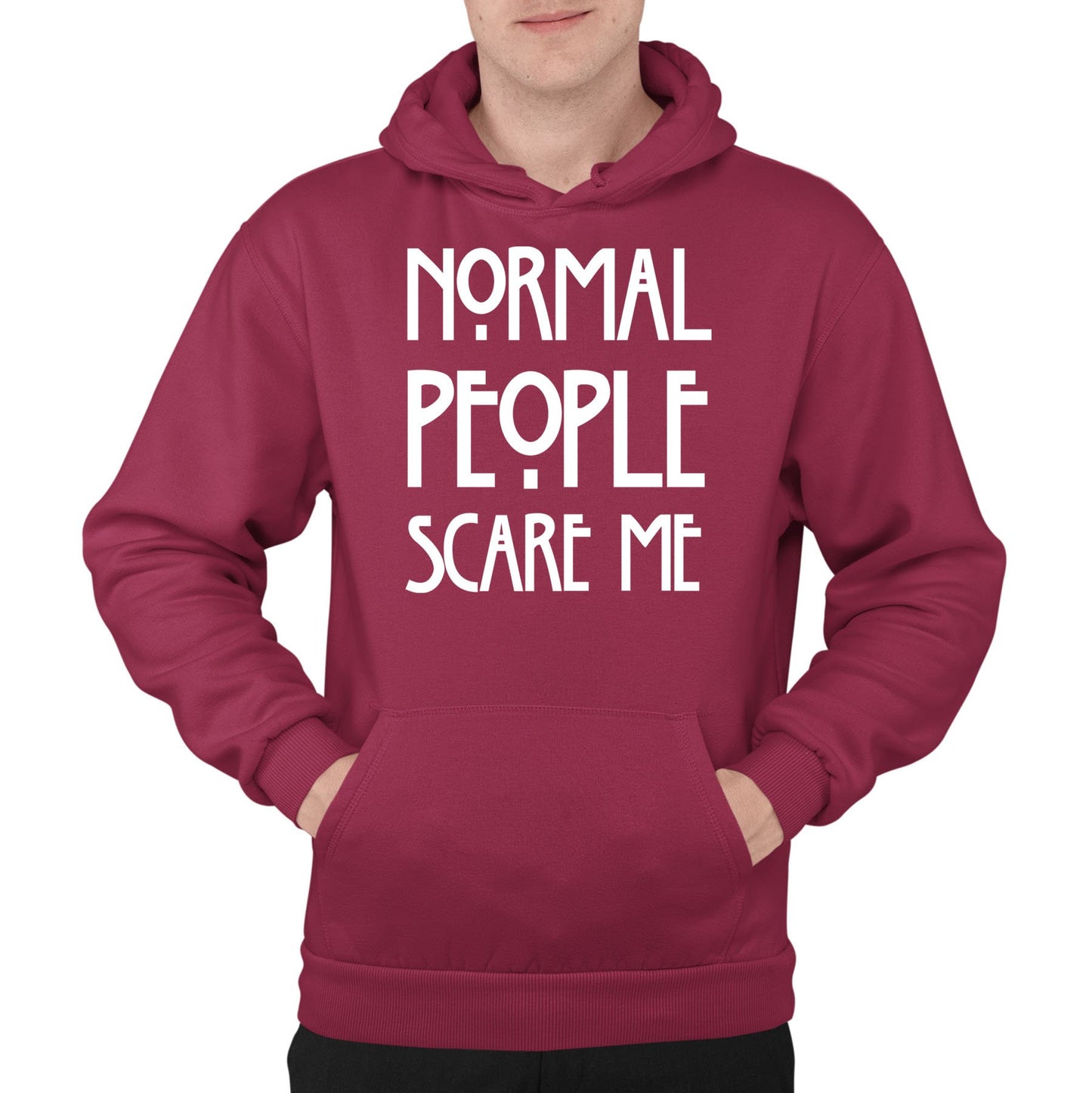 Normal People Scare Me Mens Pullover Hoodie