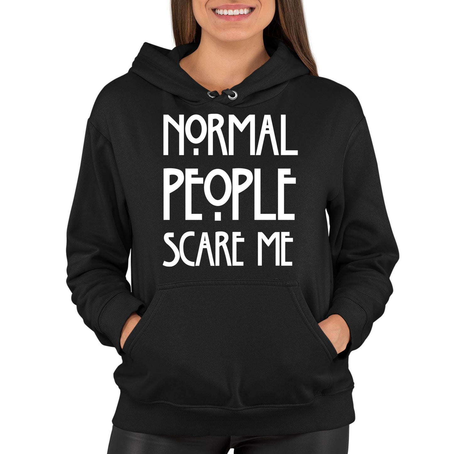 Normal People Scare Me Womens Pullover Hoodie