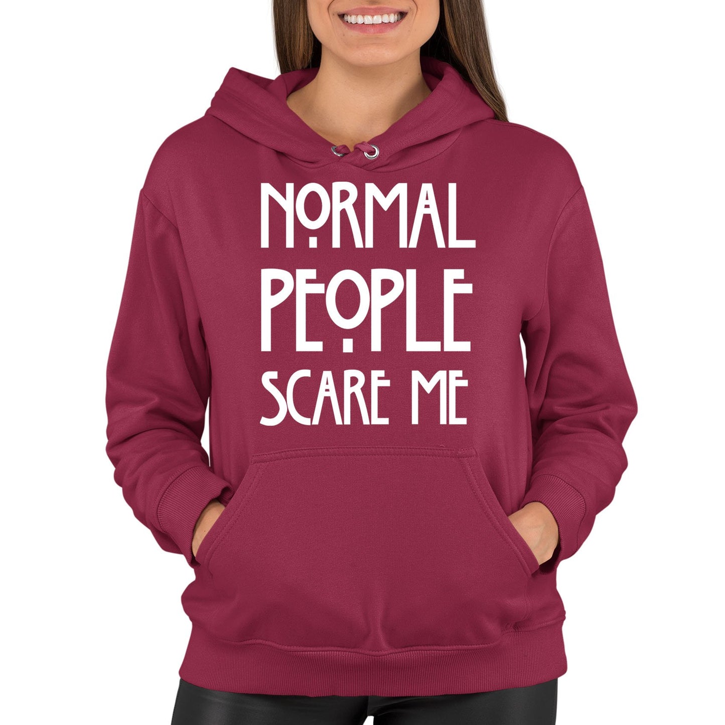 Normal People Scare Me Womens Pullover Hoodie