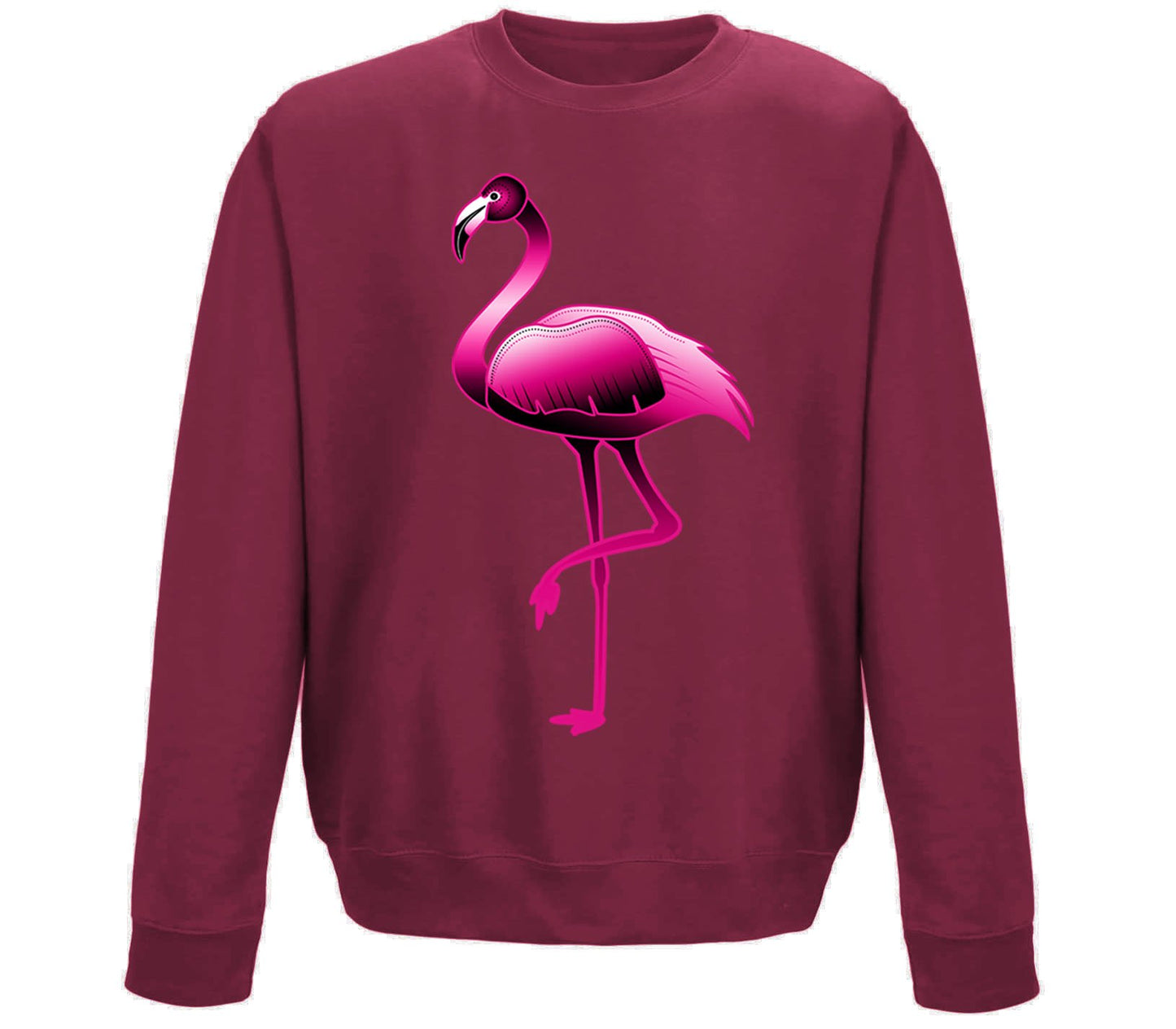 Large Flamingo Neon Tropical Childrens Sweatshirt