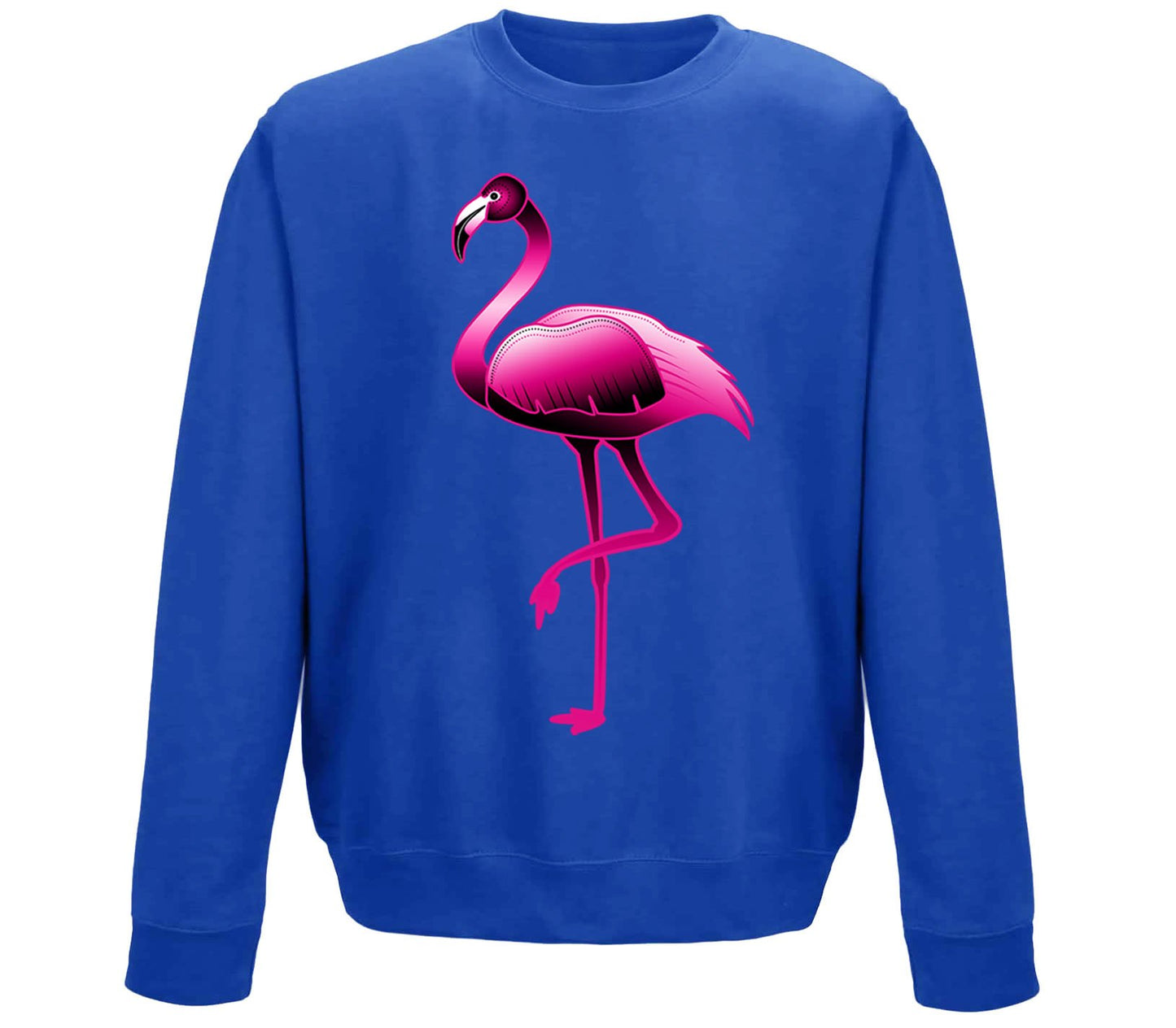 Large Flamingo Neon Tropical Childrens Sweatshirt