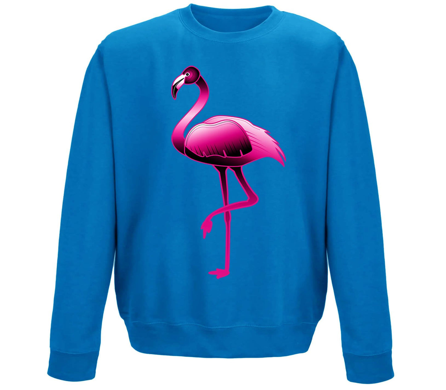 Large Flamingo Neon Tropical Childrens Sweatshirt