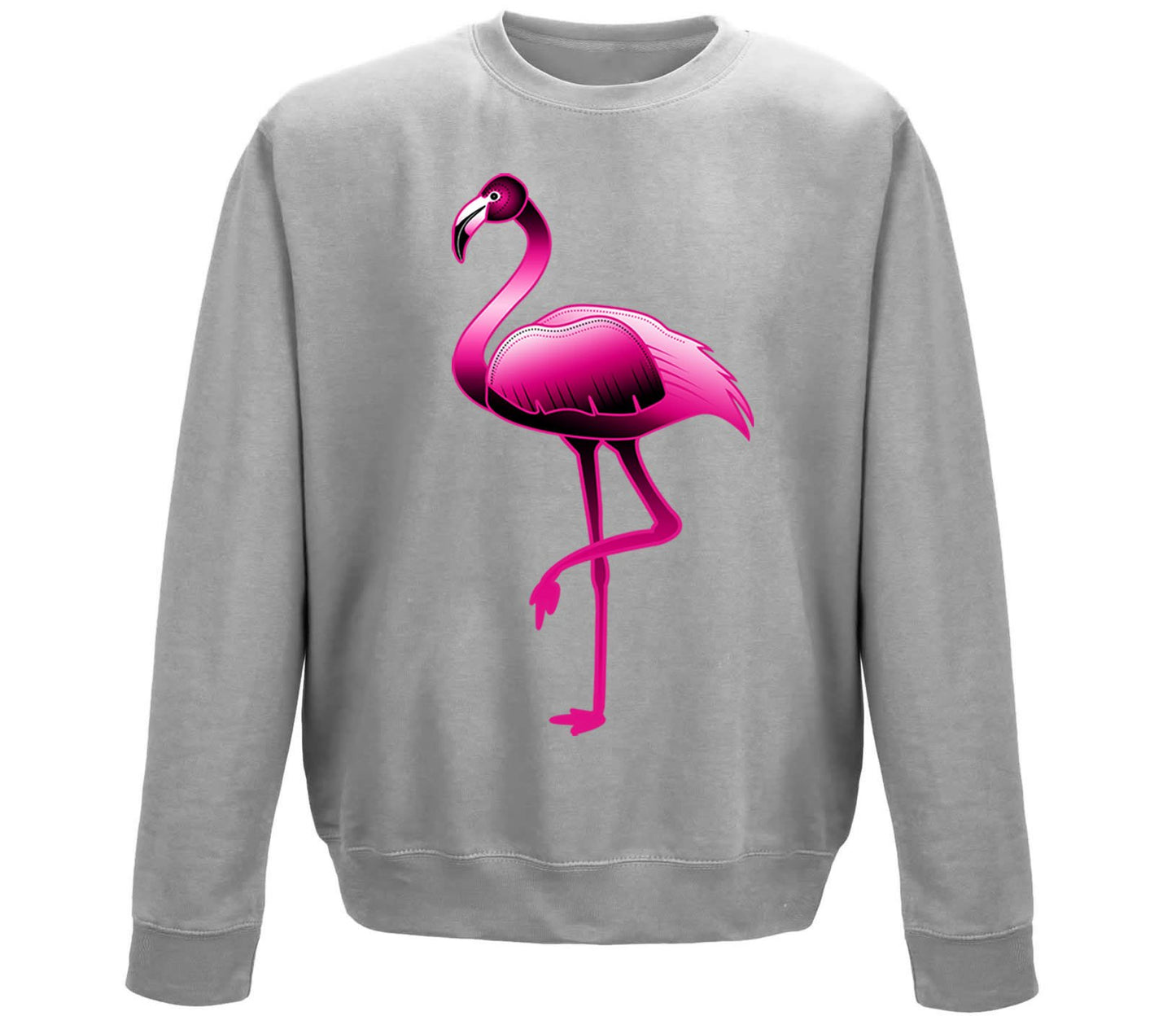 Large Flamingo Neon Tropical Childrens Sweatshirt