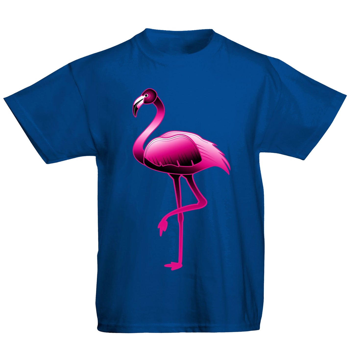 Large Flamingo Neon Tropical Kids T-shirt