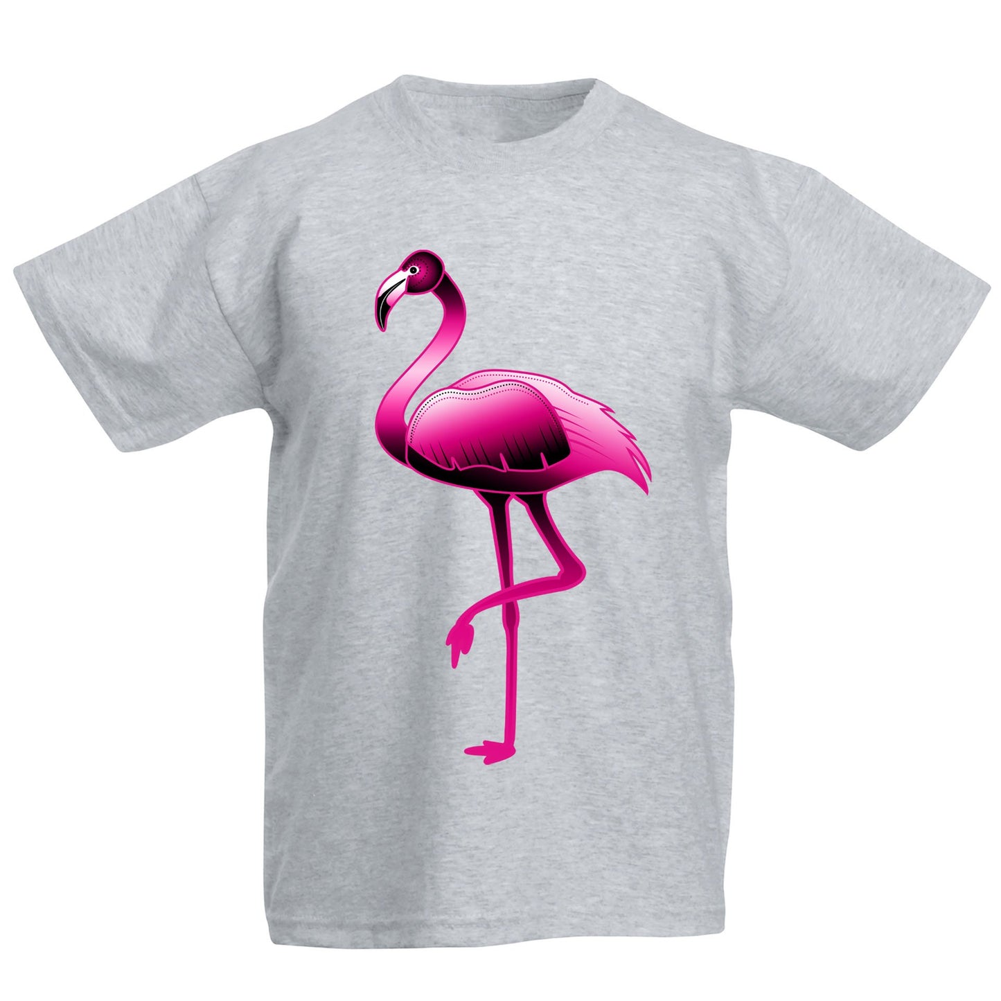 Large Flamingo Neon Tropical Kids T-shirt