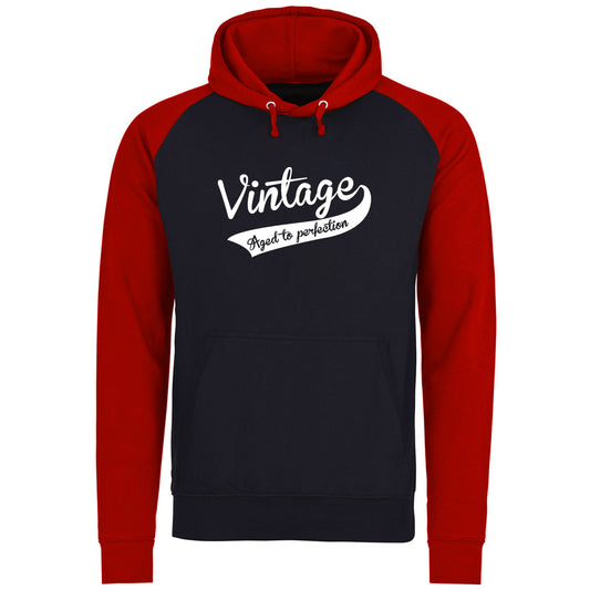 Vintage Aged To Perfection Baseball Hoodie