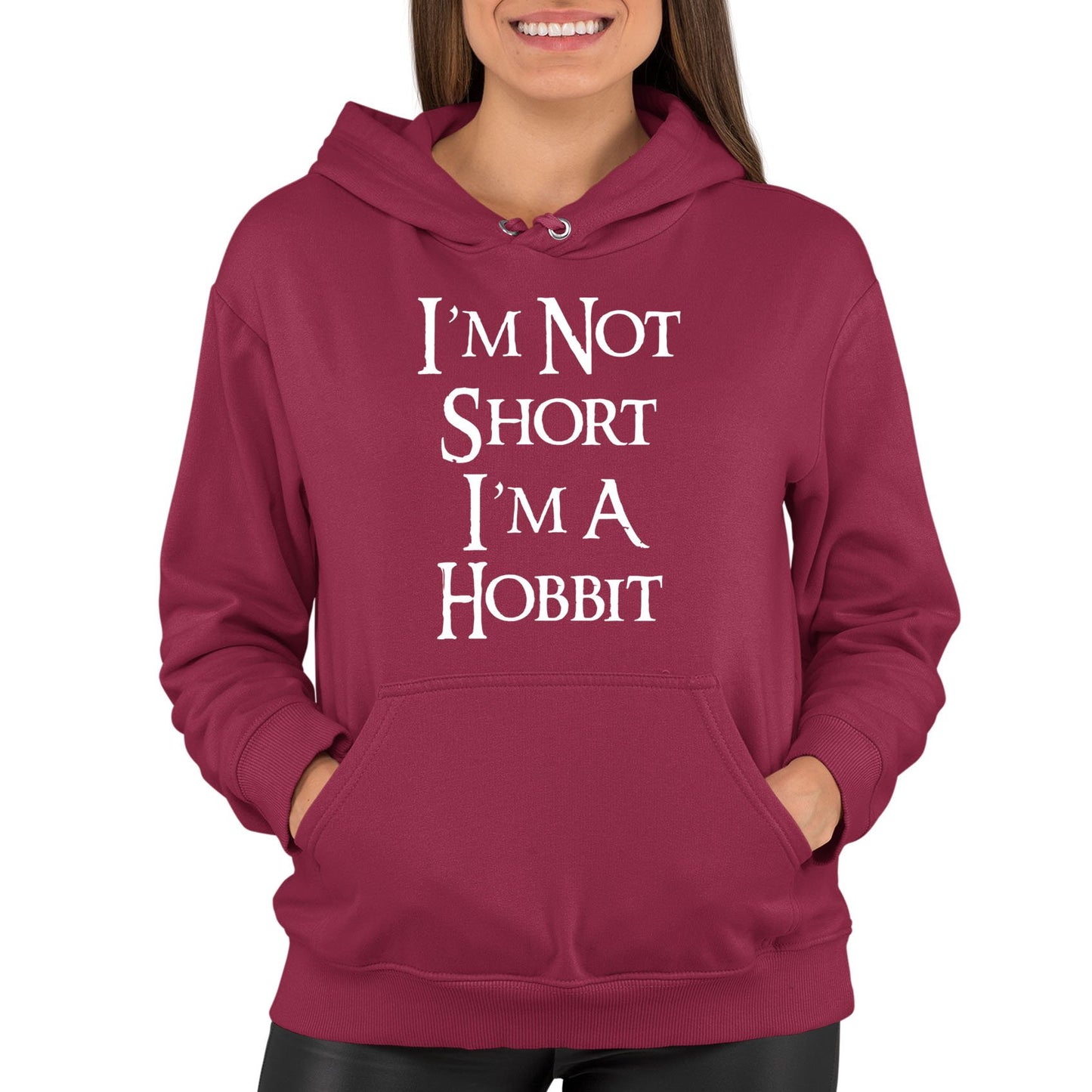 I'm Not Short I'm A Hobbit Womens Pullover Hoodie