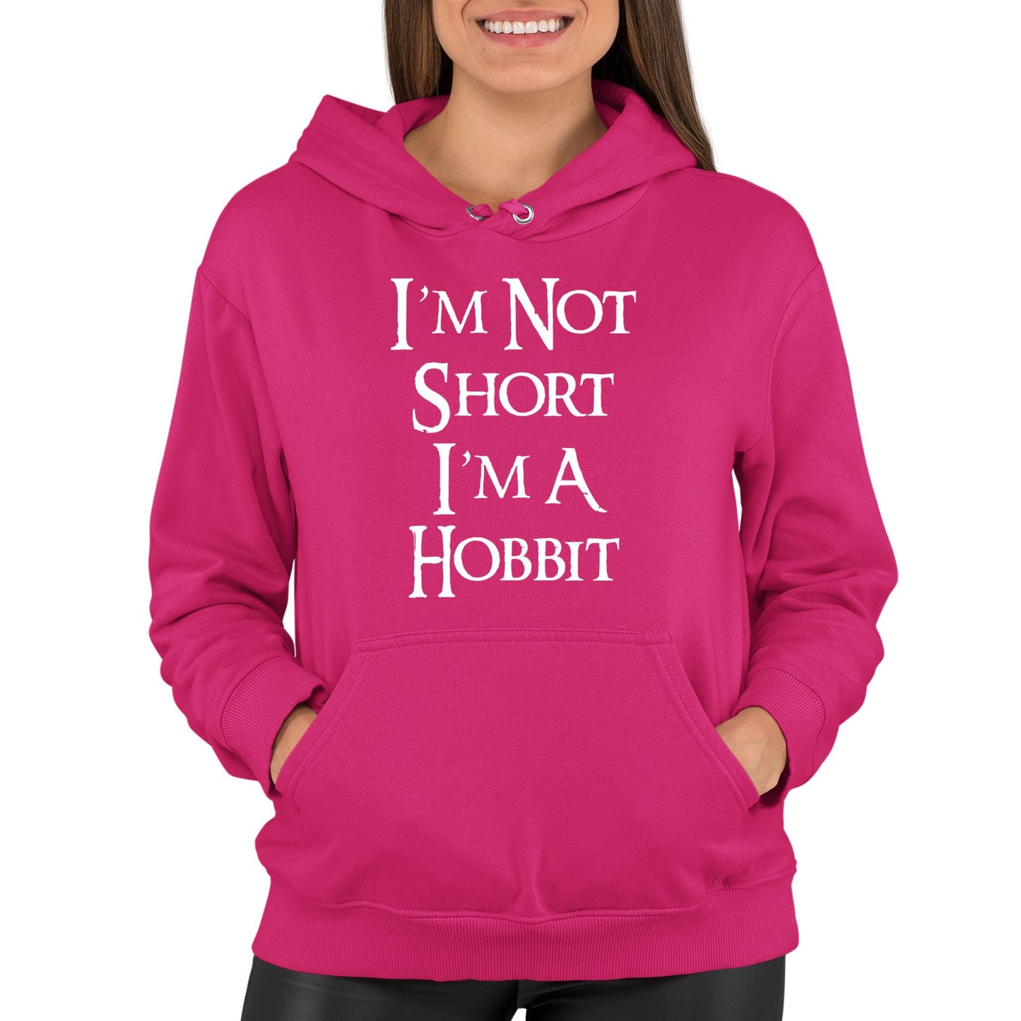 I'm Not Short I'm A Hobbit Womens Pullover Hoodie