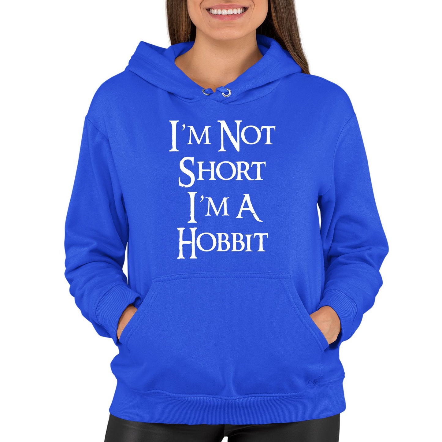 I'm Not Short I'm A Hobbit Womens Pullover Hoodie