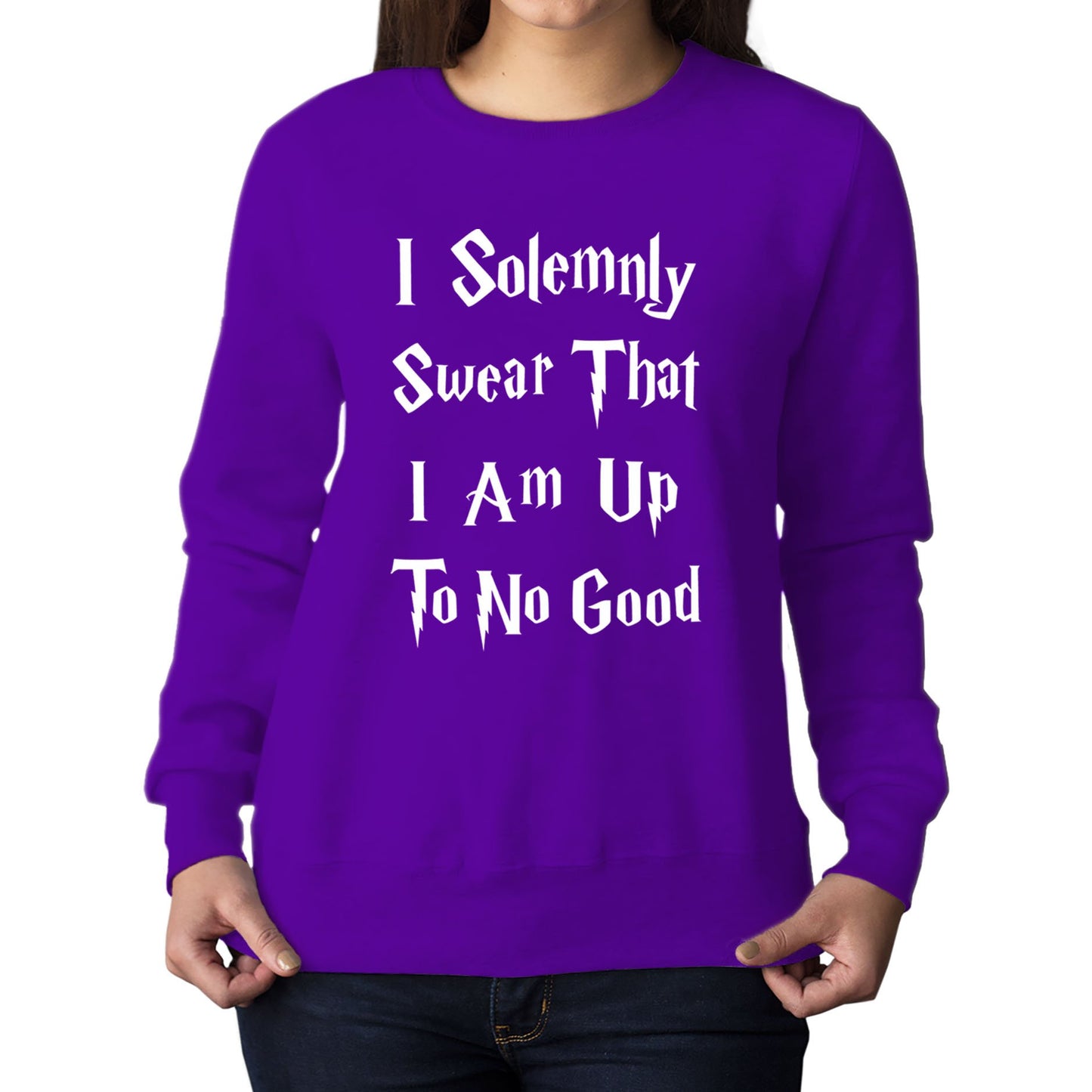 Solemnly Swear Up To No Good Womens Sweatshirt