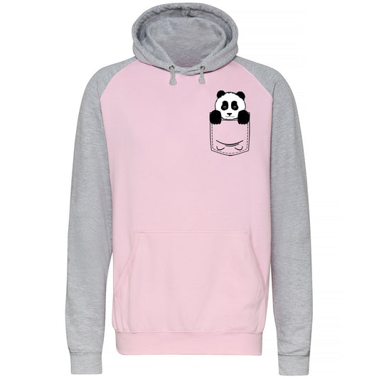 Panda Pocket Print Baseball Hoodie