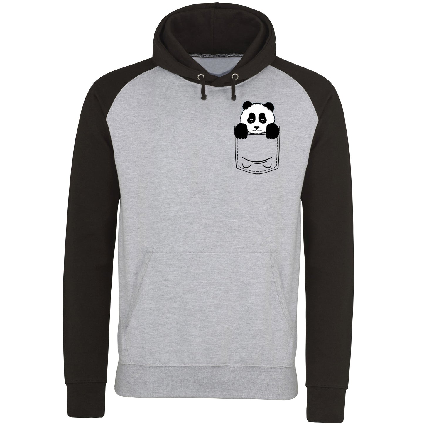 Panda Pocket Print Baseball Hoodie