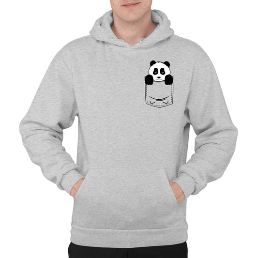 Panda Pocket Print Mens Pullover Hoodie