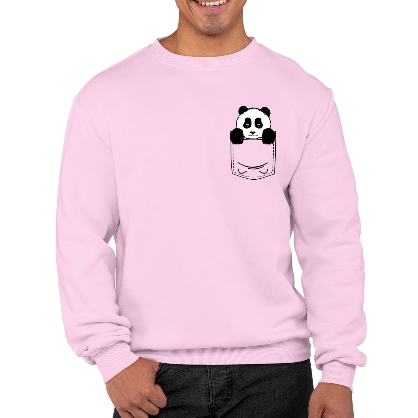 Panda Pocket Print Mens Sweatshirt