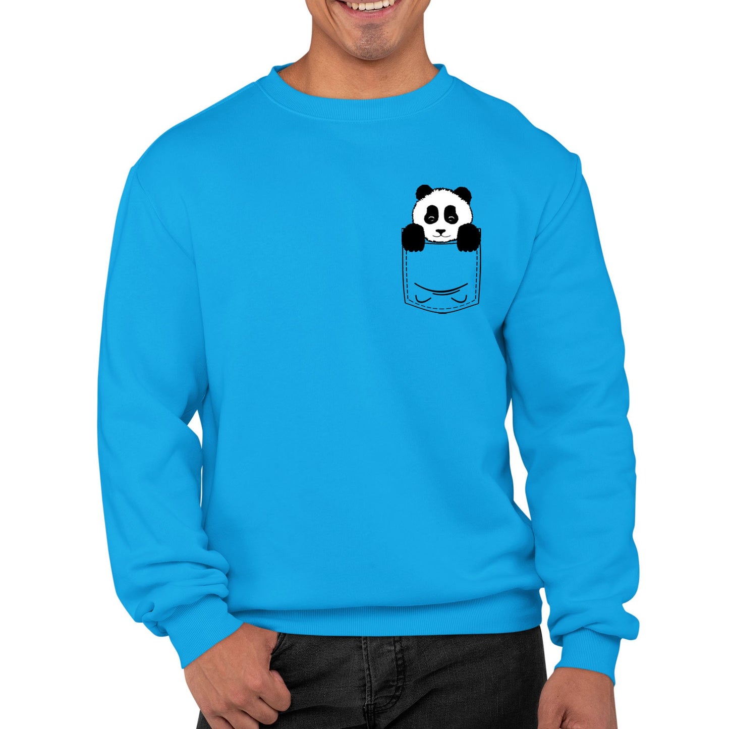 Panda Pocket Print Mens Sweatshirt