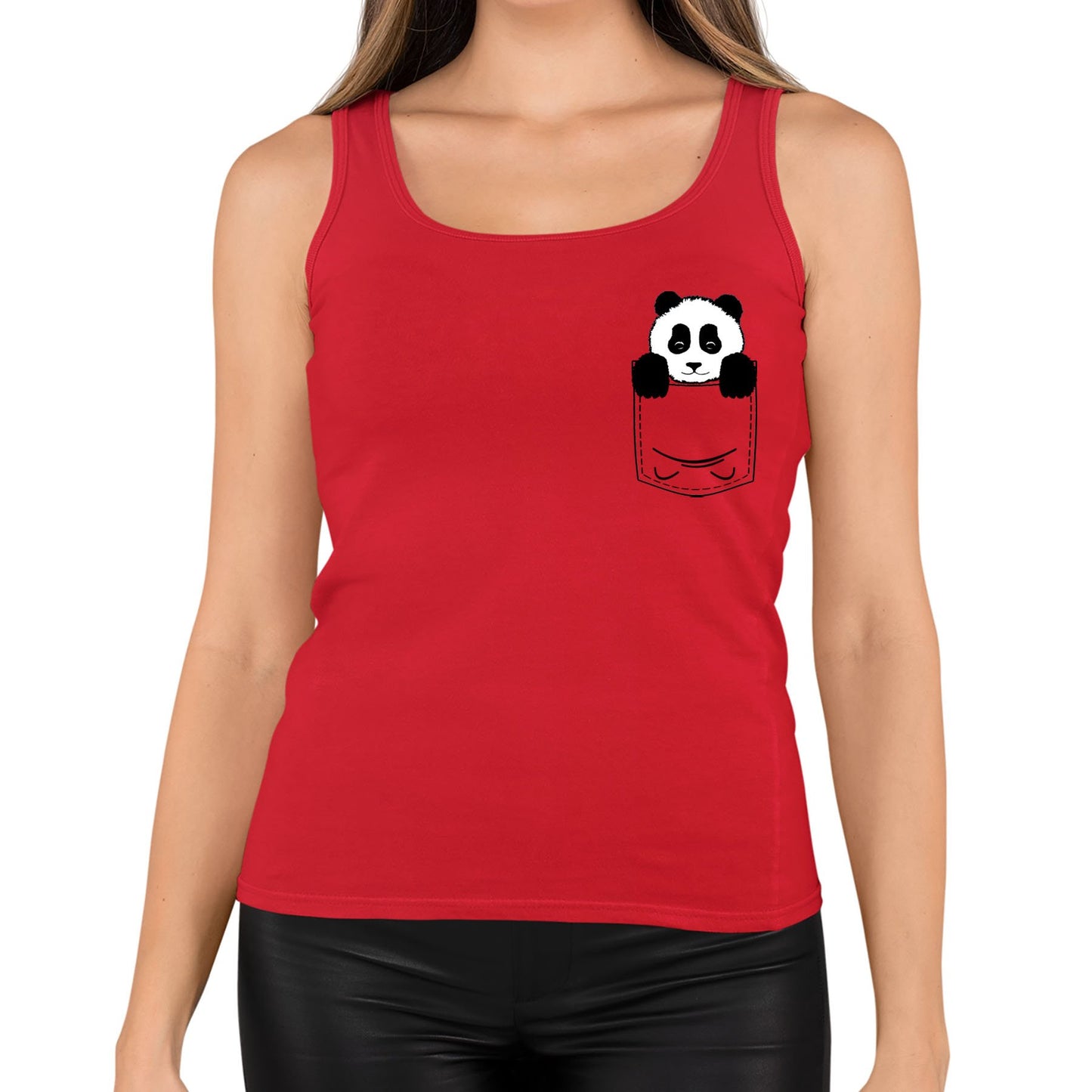 Panda Pocket Print Womens Vest