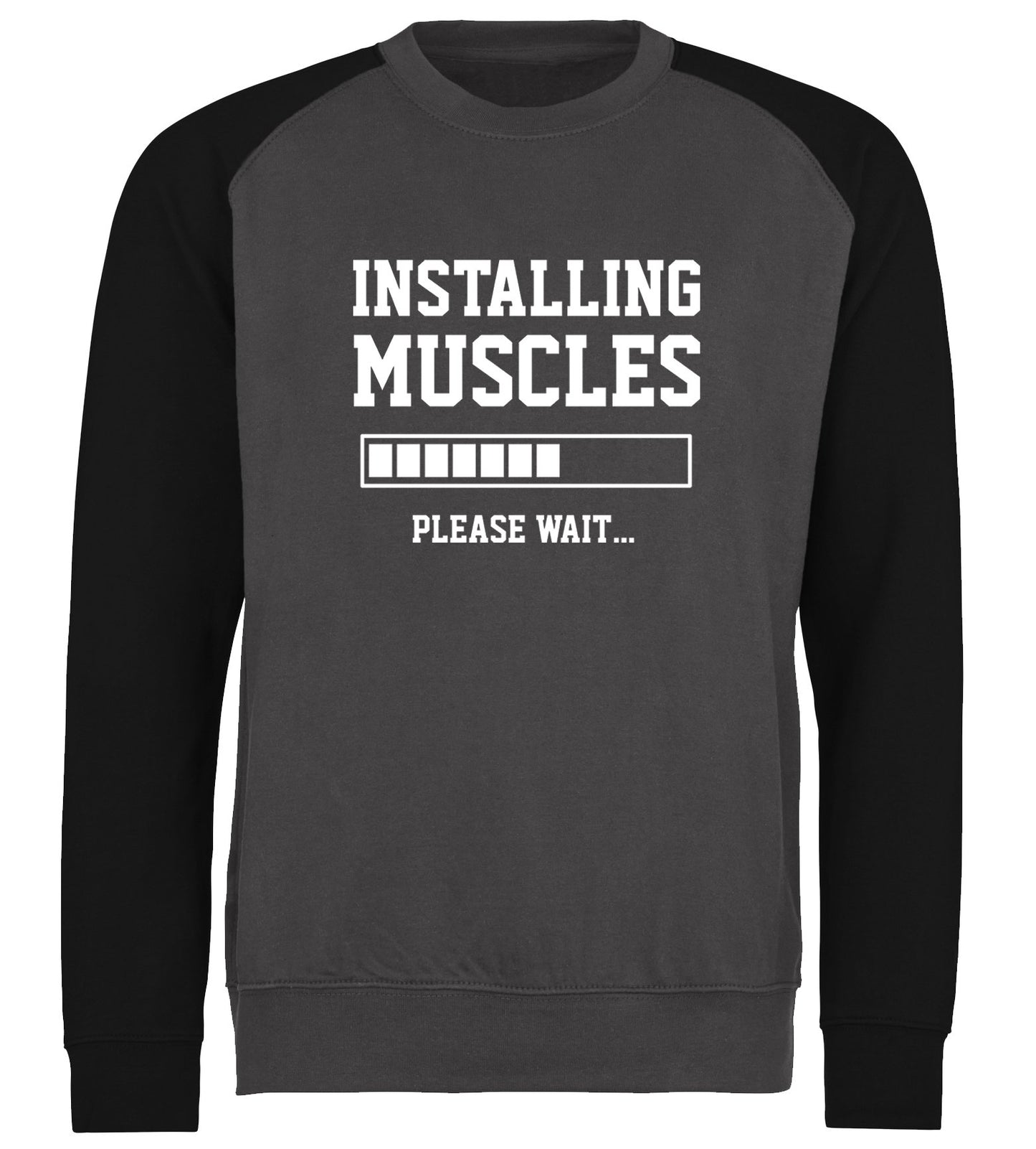 Installing Muscles Baseball Sweatshirt