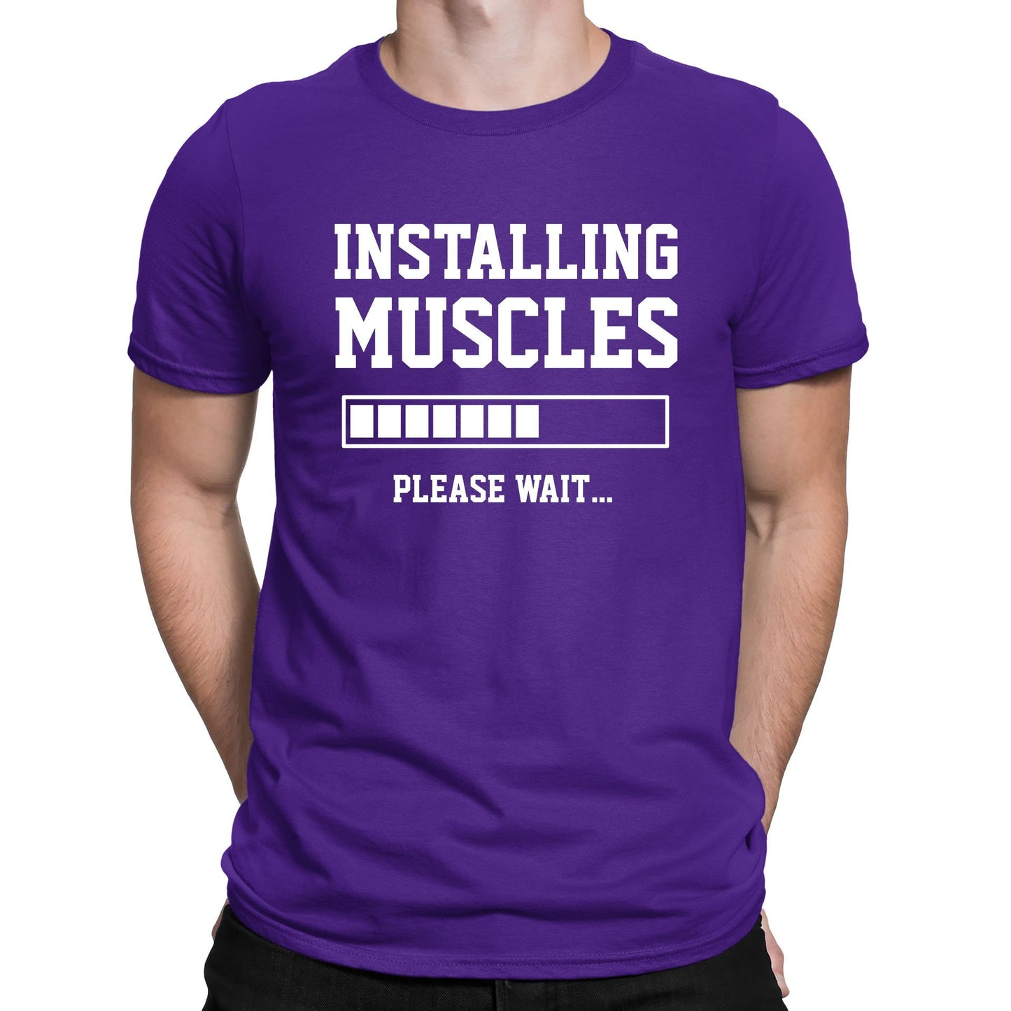 Installing Muscles Mens T-shirt