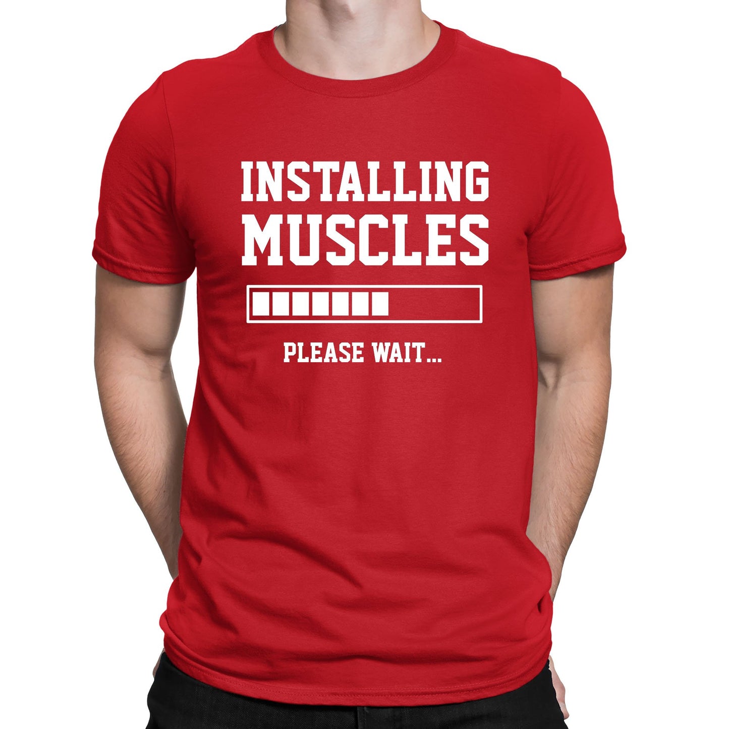 Installing Muscles Mens T-shirt