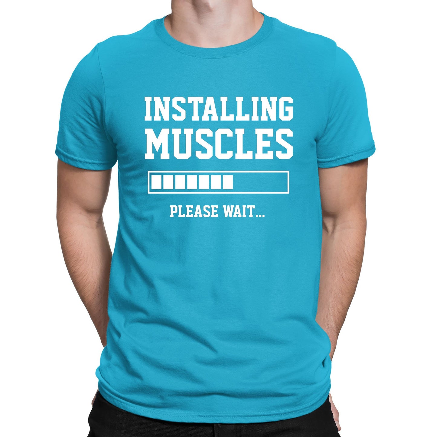 Installing Muscles Mens T-shirt