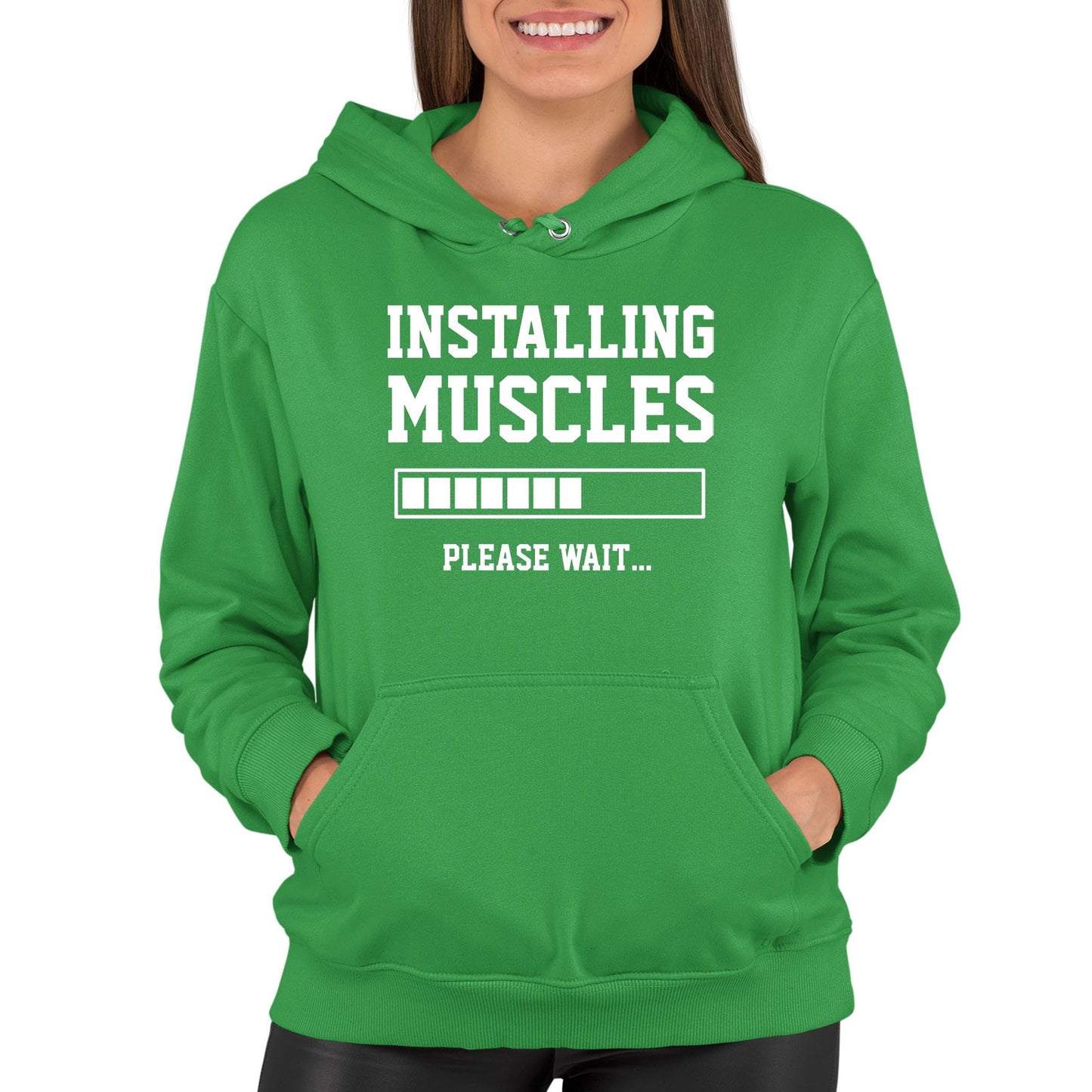 Installing Muscles Womens Pullover Hoodie