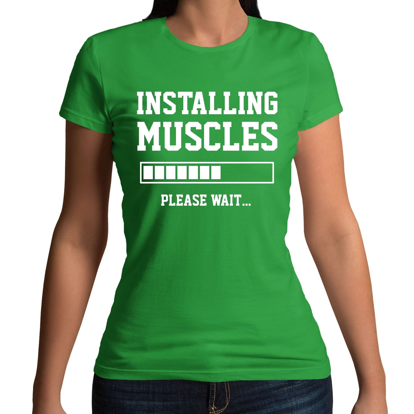 Installing Muscles Womens T-shirt