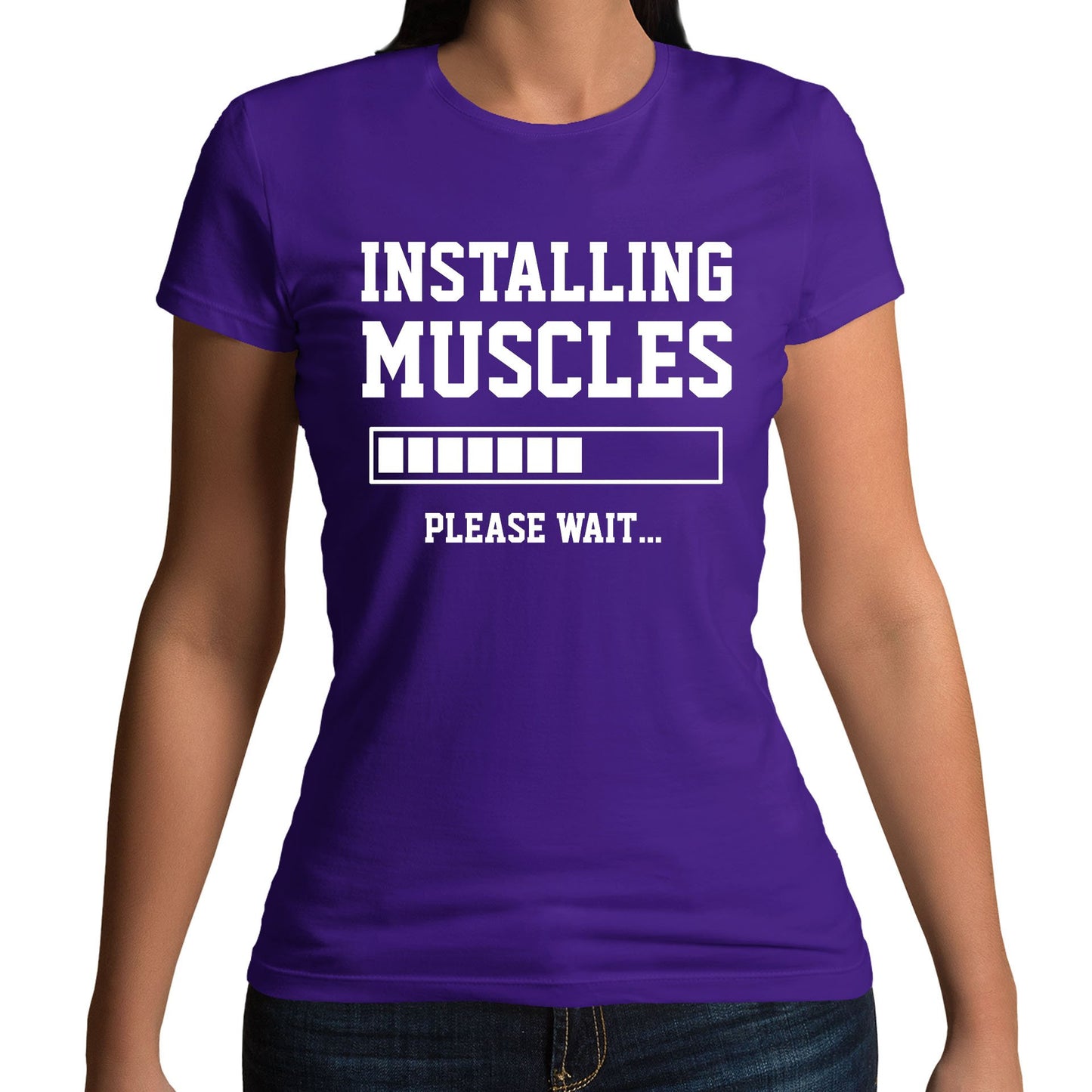 Installing Muscles Womens T-shirt