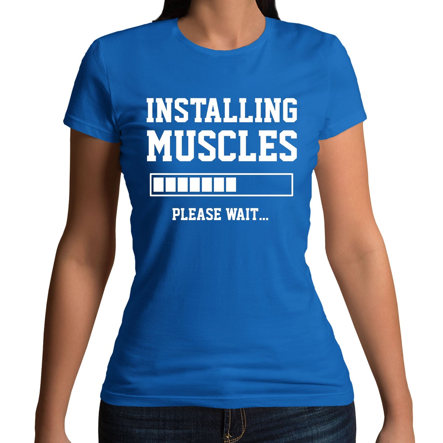 Installing Muscles Womens T-shirt