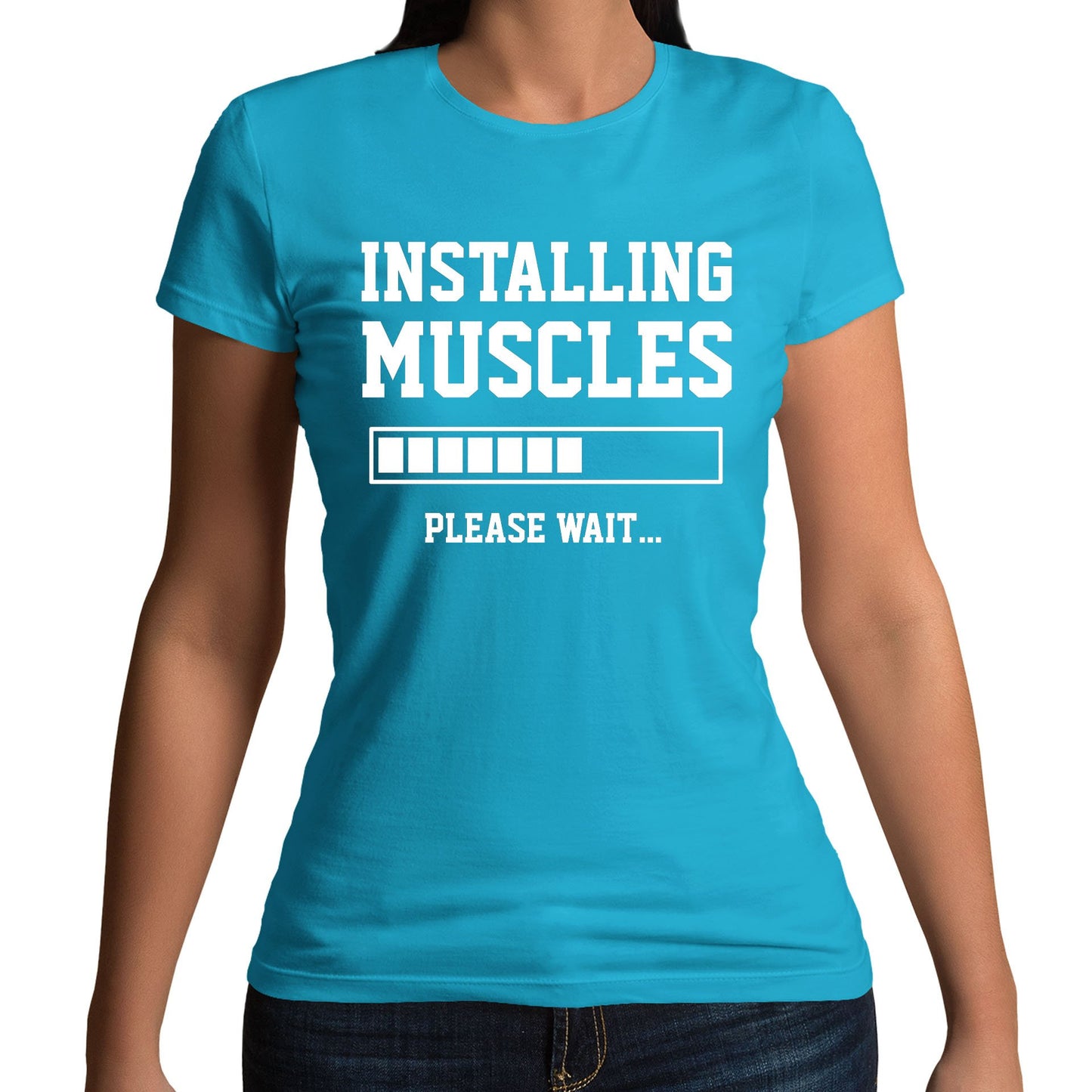 Installing Muscles Womens T-shirt