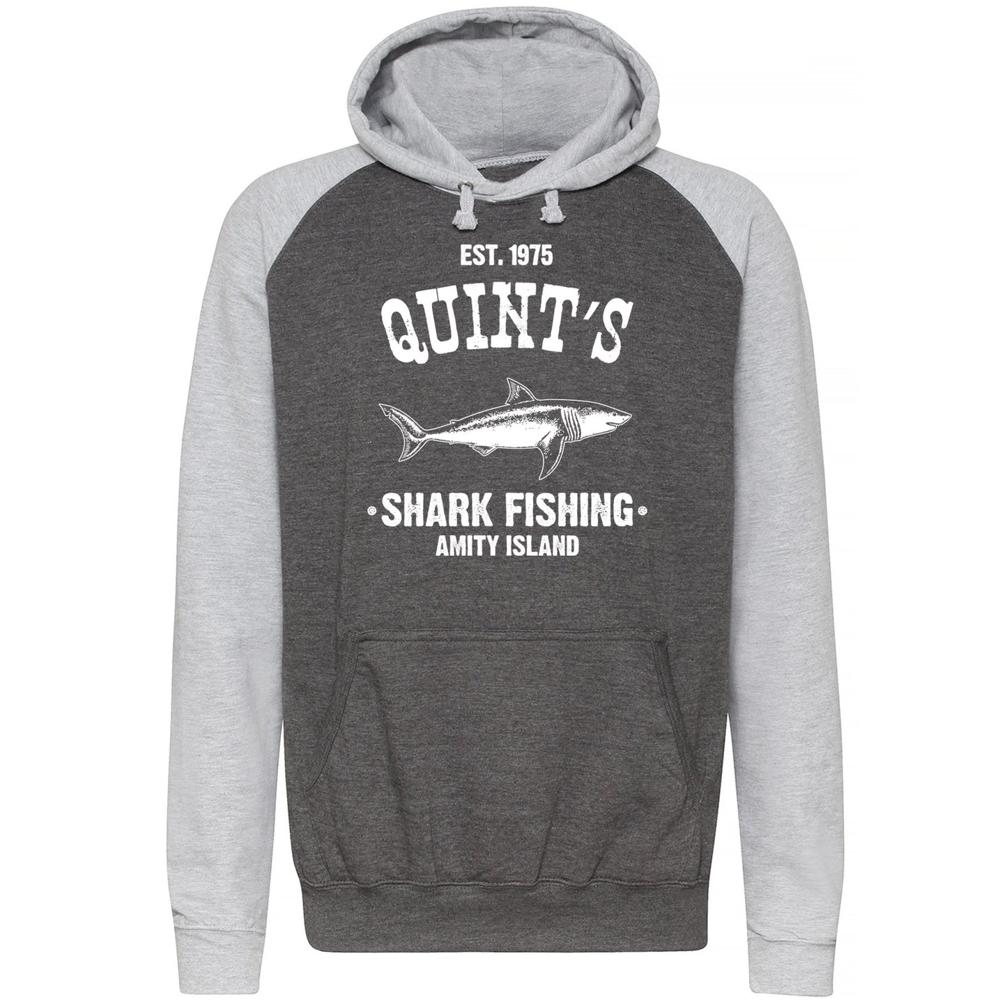 Quints Shark Fishing Baseball Hoodie