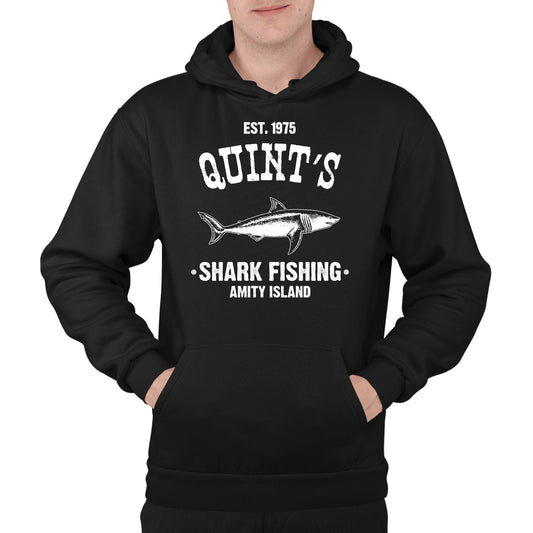 Quints Shark Fishing Mens Pullover Hoodie