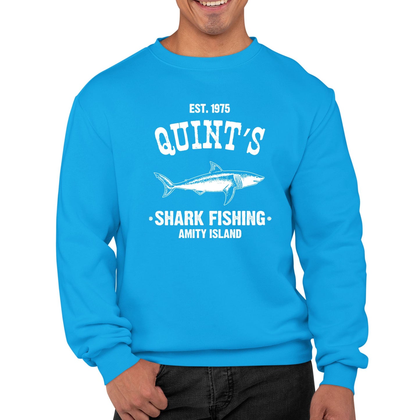 Quints Shark Fishing Mens Sweatshirt