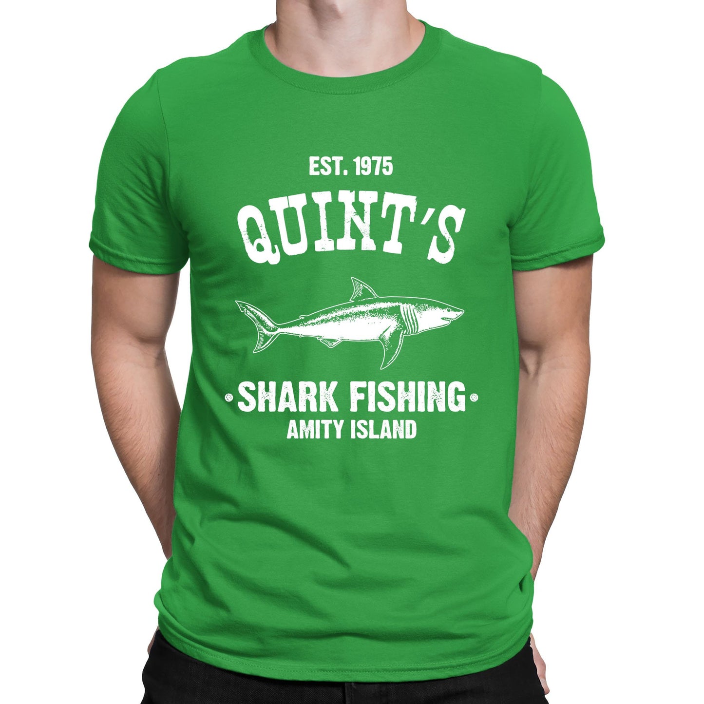 Quints Shark Fishing Jaws Parody Mens T-shirt