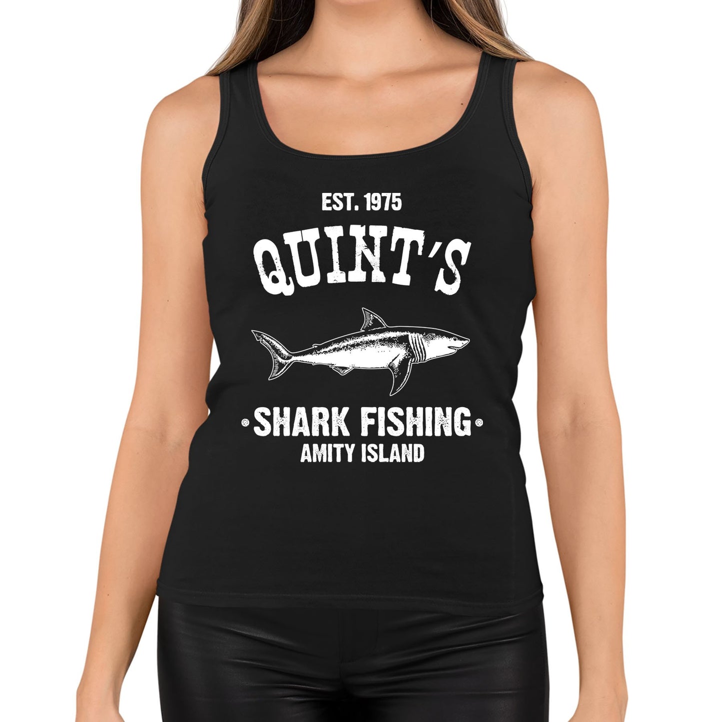 Quints Shark Fishing Jaws Parody Womens Vest