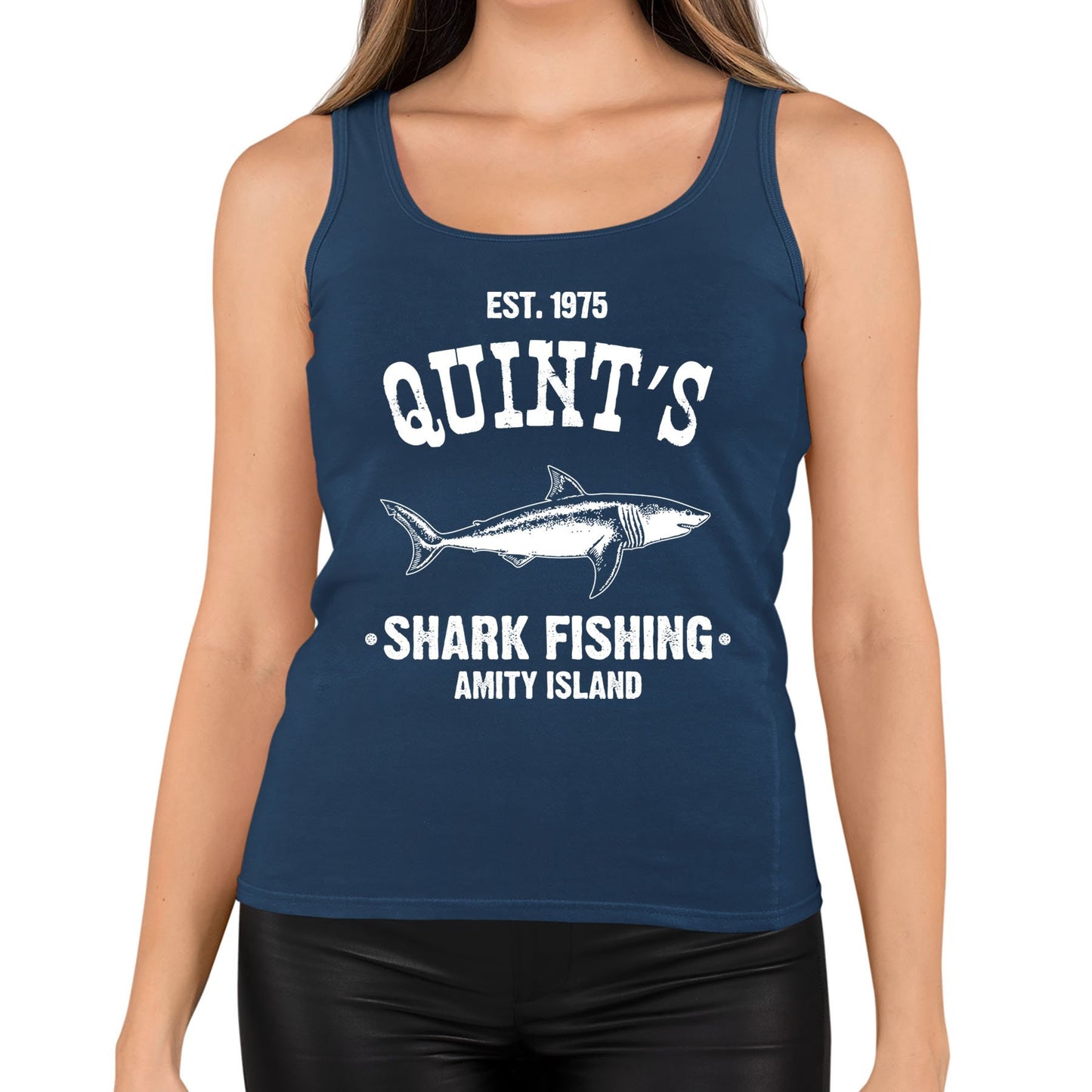 Quints Shark Fishing Jaws Parody Womens Vest