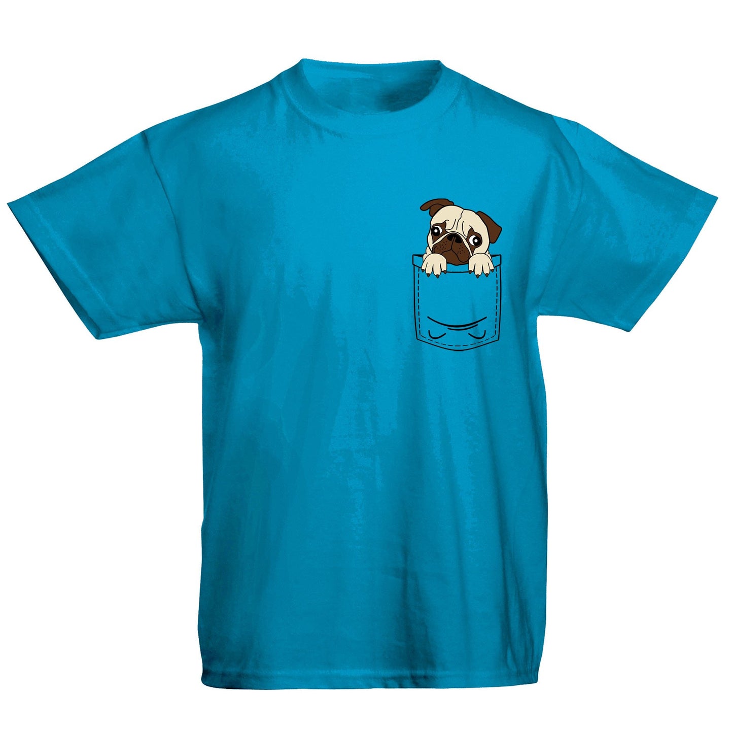 Pug Pocket Print Kids T-shirt