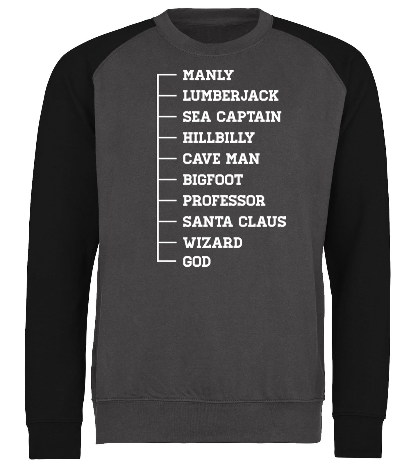 Beard Scale Ruler Baseball Sweatshirt