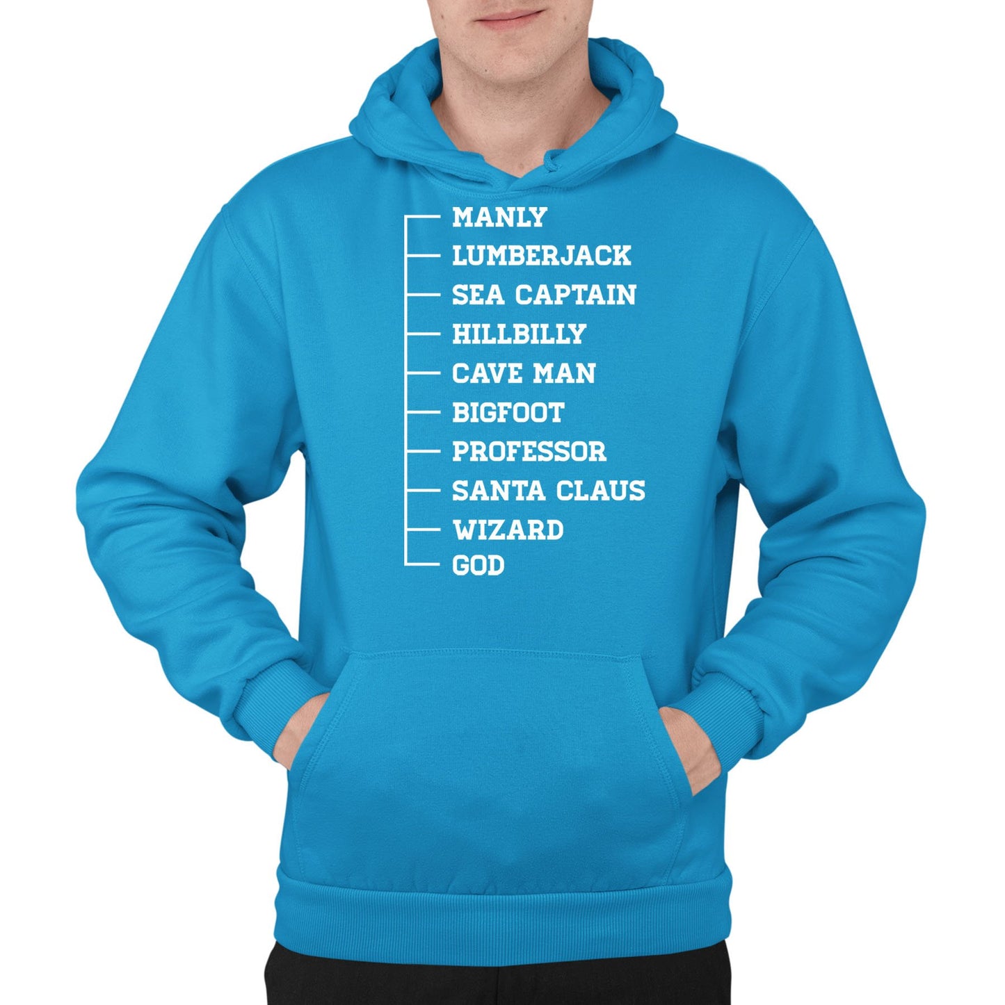 Beard Scale Ruler Mens Pullover Hoodie